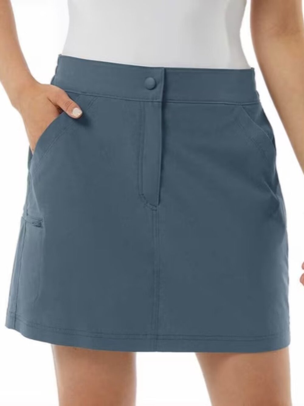 32 Degrees Cool lightweight tech skort vintage indigo NWT size L